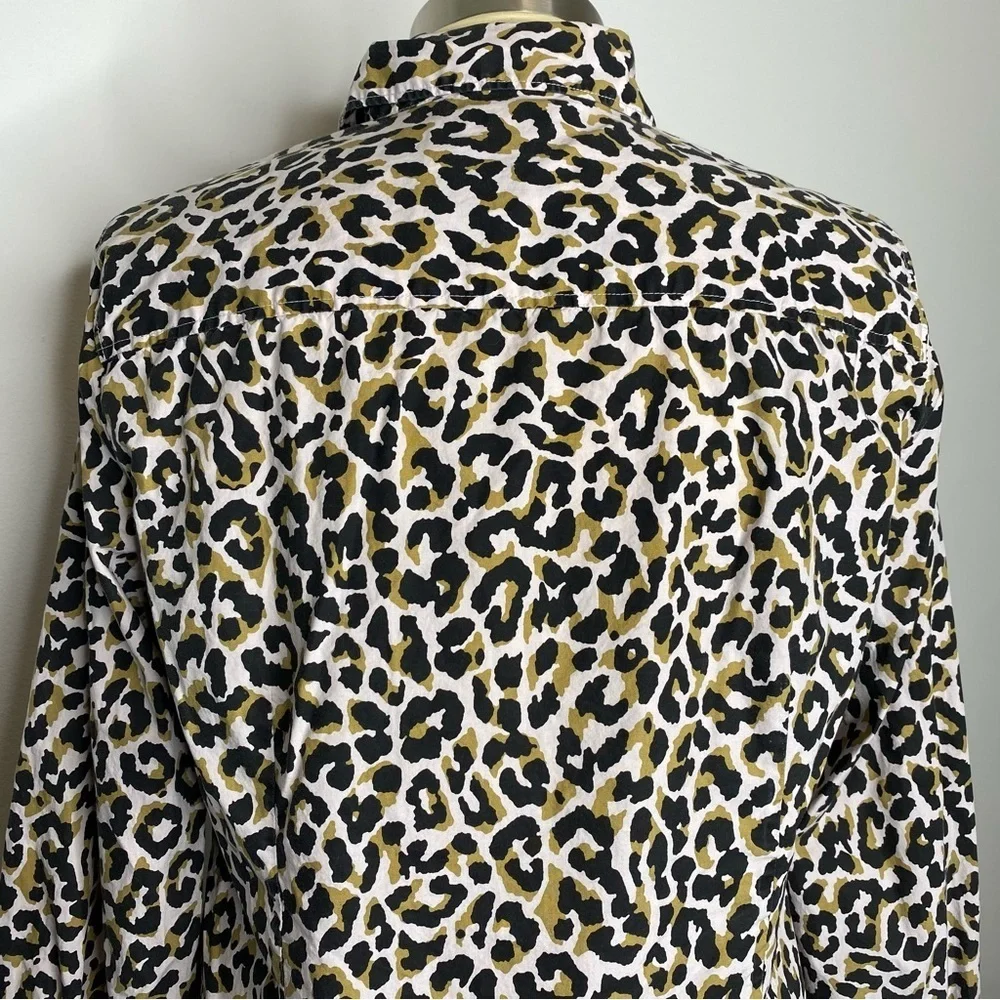 J. Crew Leopard Print Button-Up Shirt